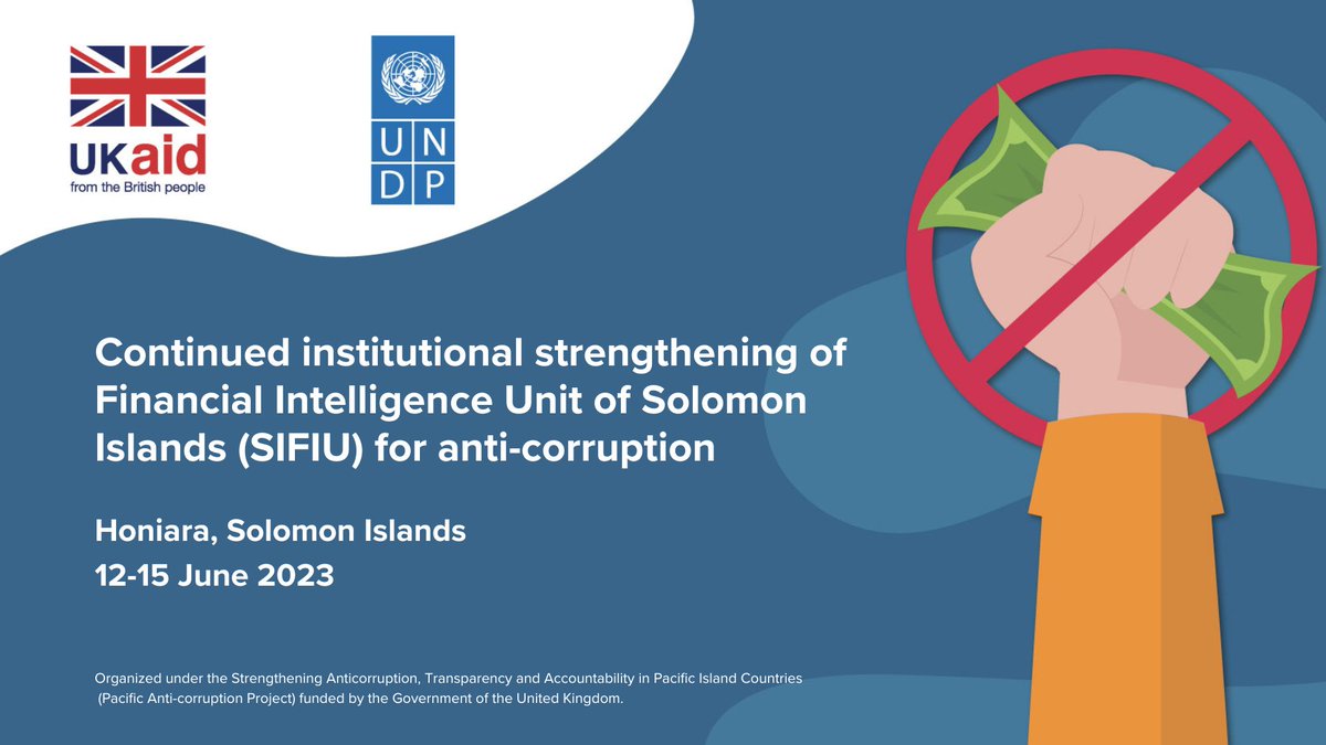🇸🇧 The Financial Intelligence Unit is strengthening the areas identified through the peer-to-peer #anticorruption knowledge exchange organized by @UNDP.  Tailored, hands-on support programme is being provided to the initiative.
#SDG16 #PacificAct #UKPacificPartnership