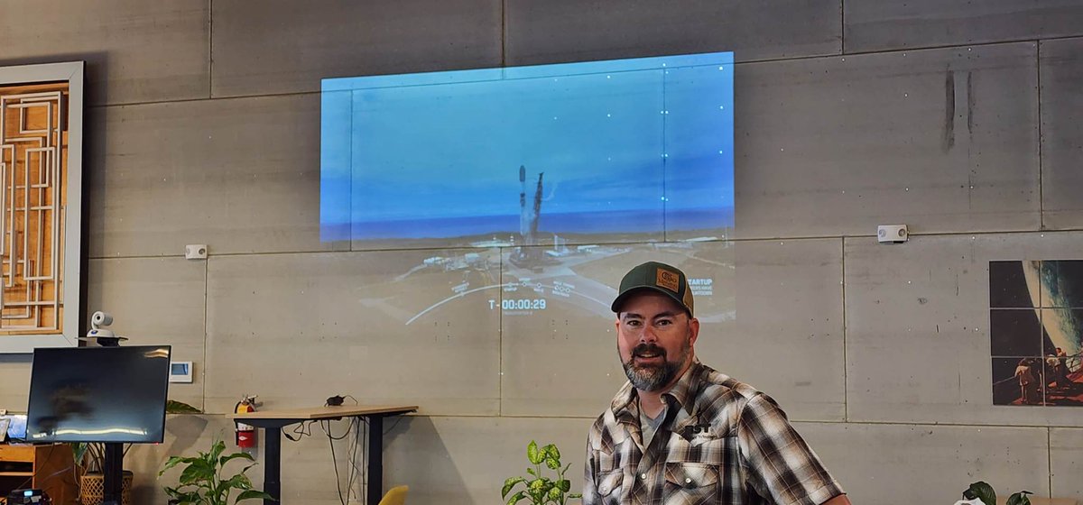 A proud shoutout to Q Station cohort member Luke Davis and BST North America for sending up a satellite on today's <a href="/SpaceX/">SpaceX</a>  Launch!  We watched on Q Station's big screen.
