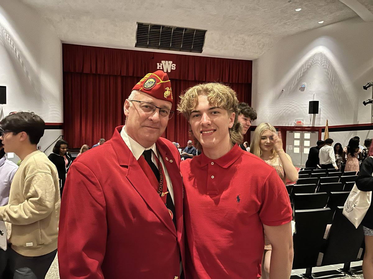WHSTerrell's tweet photo. Proud to represent the Marine Corps League & our WHS Drama Dept tonight @Senior Awards. We awarded scholarships 2 two JROTC cadets & seven Drama Seniors. Congratulations 2 all of our scholarship recipients & their parents! #WeAreBarrons #USMCvets @whsnjdramaclub @whsspringmusic1 https://t.co/YdcMAAiuUQ