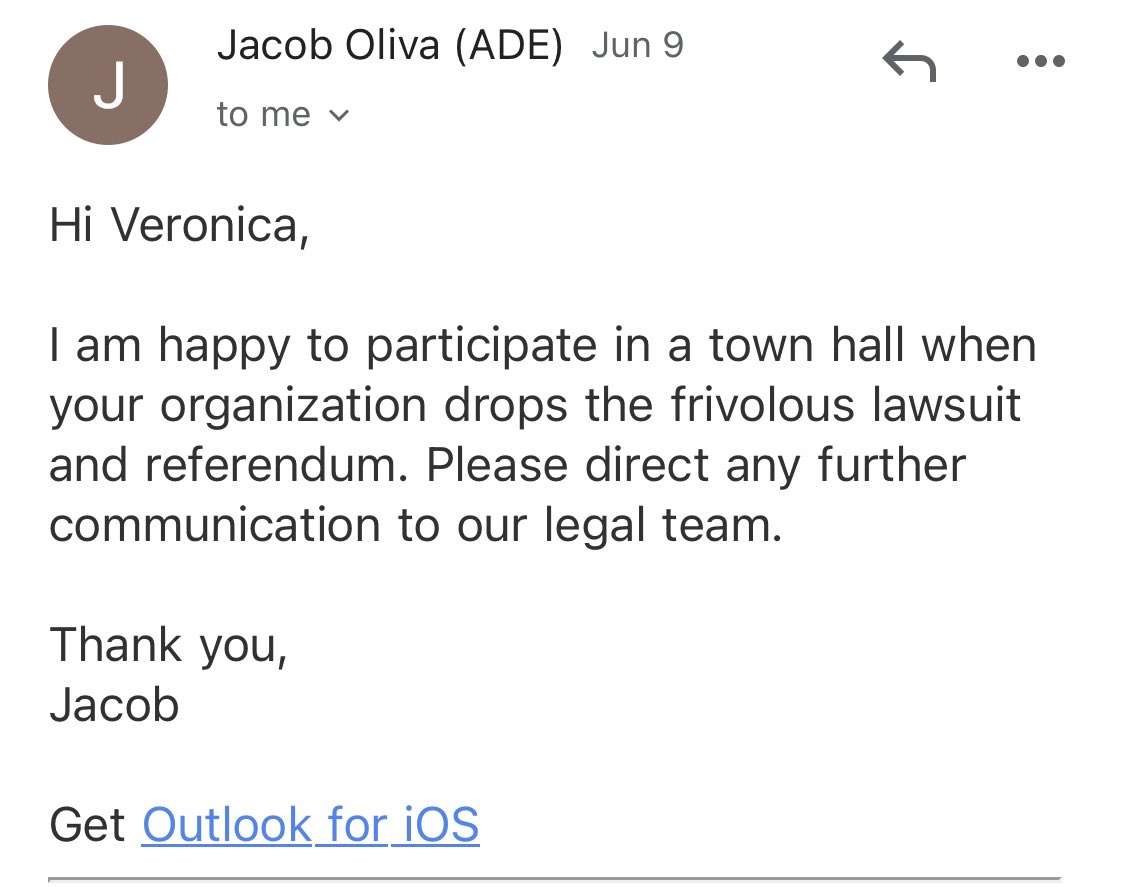 arkcapes's tweet photo. We weren’t going to publicly post this, but since @Sarahhuckabee and her friends @alexahenning and @JBarkerAR keep gaslighting us about the LEARNS town halls, we would love to know what organizations are allowed to host one? CAPES has been denied a town hall by @ArkansasEd. https://t.co/vWLdUyPqSX