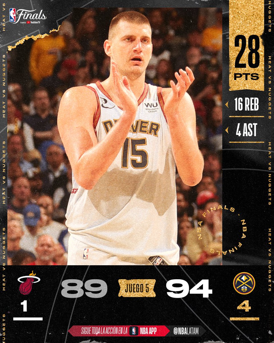 NBALatam's tweet photo. ¡LOS @NUGGETS SON LOS CAMPEONES DE LA NBA!

#NBAFinals https://t.co/HMW9uUSz48