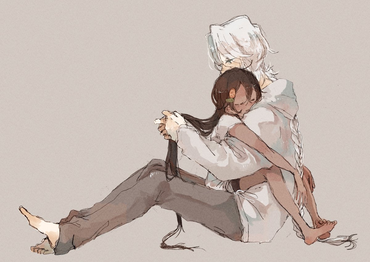 「#恋人の日なのでうちよそカプを見てくれ  見てくれ...」|鶫のイラスト