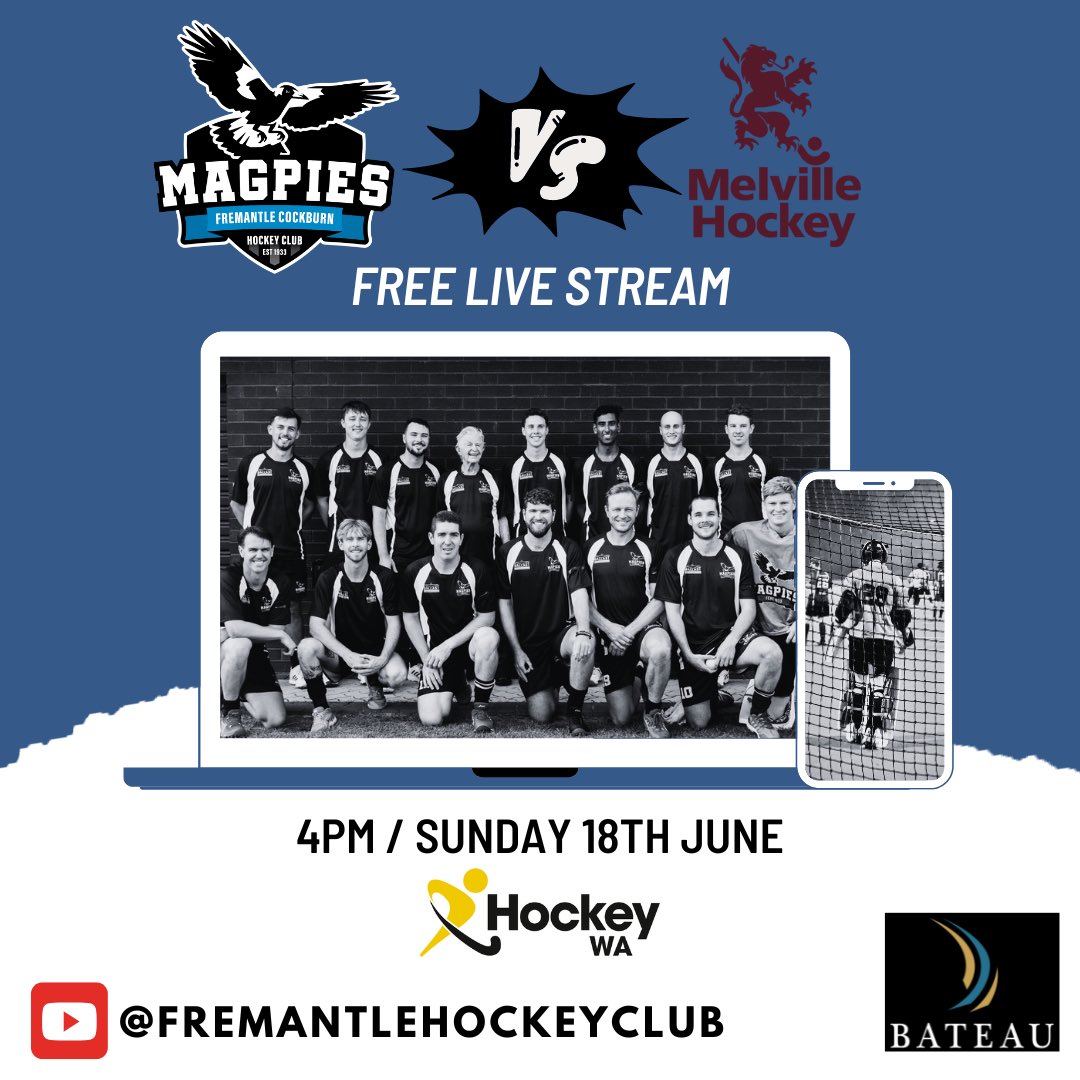 Coming up LIVE on our YouTube channel this Sunday!

If you can’t be at Bateau Turf for our blockbuster clash with @MaroonZone be sure to check out the live stream : youtube.com/watch?v=5opl57…

#livestreamhockey #bleedblackandwhite