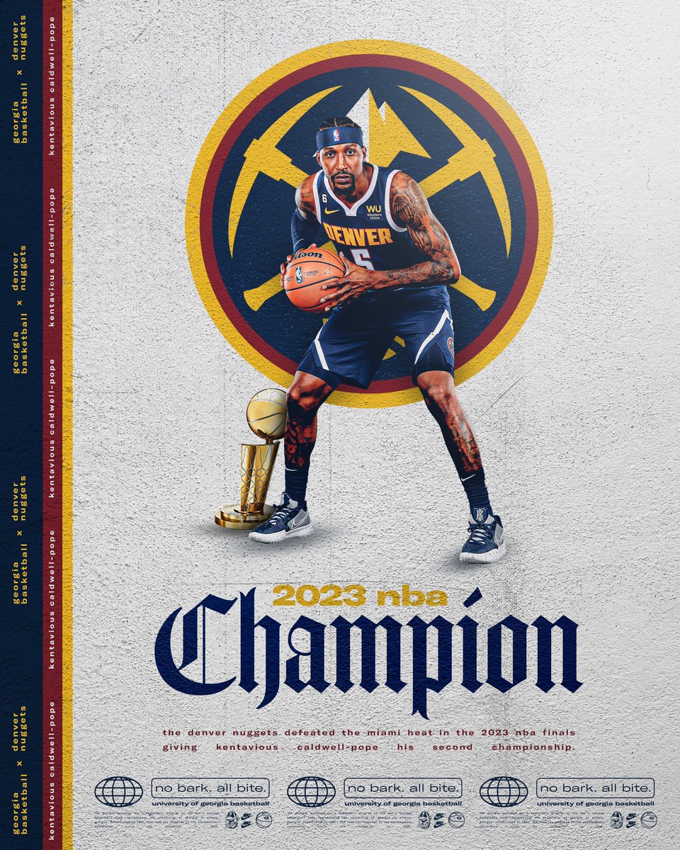 Two-time NBA champion has a nice ring to it! Congrats, <a href="/CaldwellPope/">Kentavious C.P</a>‼️💍💍

KCP is only the 33rd player in NBA history to win championships with multiple teams. 

#GoDawgs