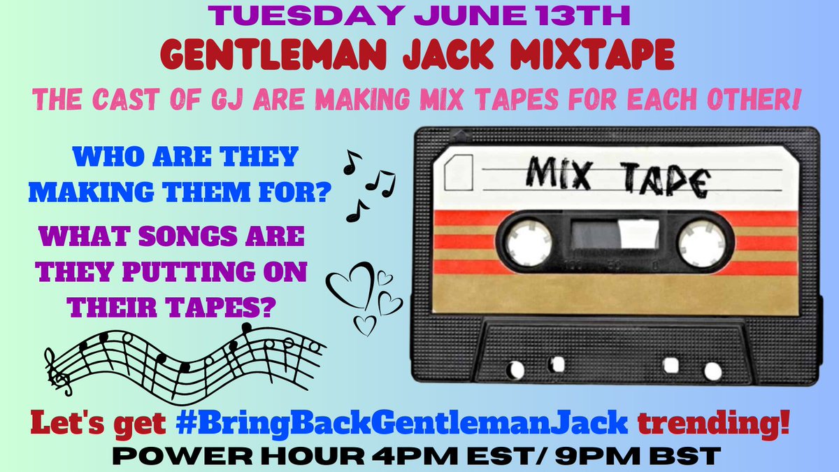 TUESDAY: What bangers would Anne Lister put on a mixtape? 🤔

#BringBackGentlemanJack @bbc @LookoutPointTV @HISTORY @AETV @PBS