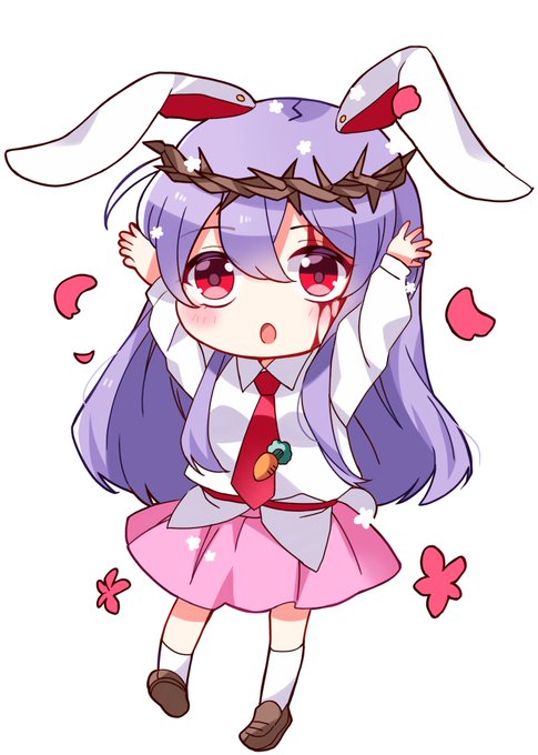 鈴仙と花かんむり ミニキャラ 