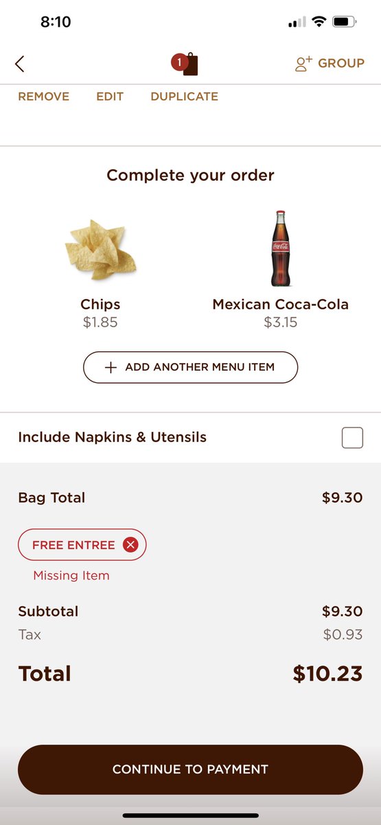 jiostamaria's tweet photo. @ChipotleTweets I couldn’t even use it 😭😭😭 https://t.co/f64wCvQWfW