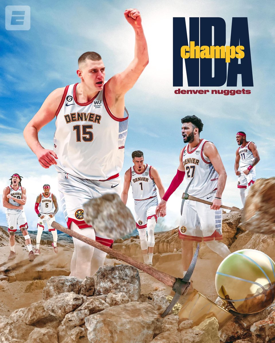 Charles_fpl's tweet photo. The Denver Nuggets have clinched the first NBA championship in franchise history after beating the Miami Heat 94-89 in Game 5 of the NBA Finals. It was a closely-contested game that Miami led for much of the first three quarters, but Denver pulled away in the final minutes. https://t.co/obDP4w3egw