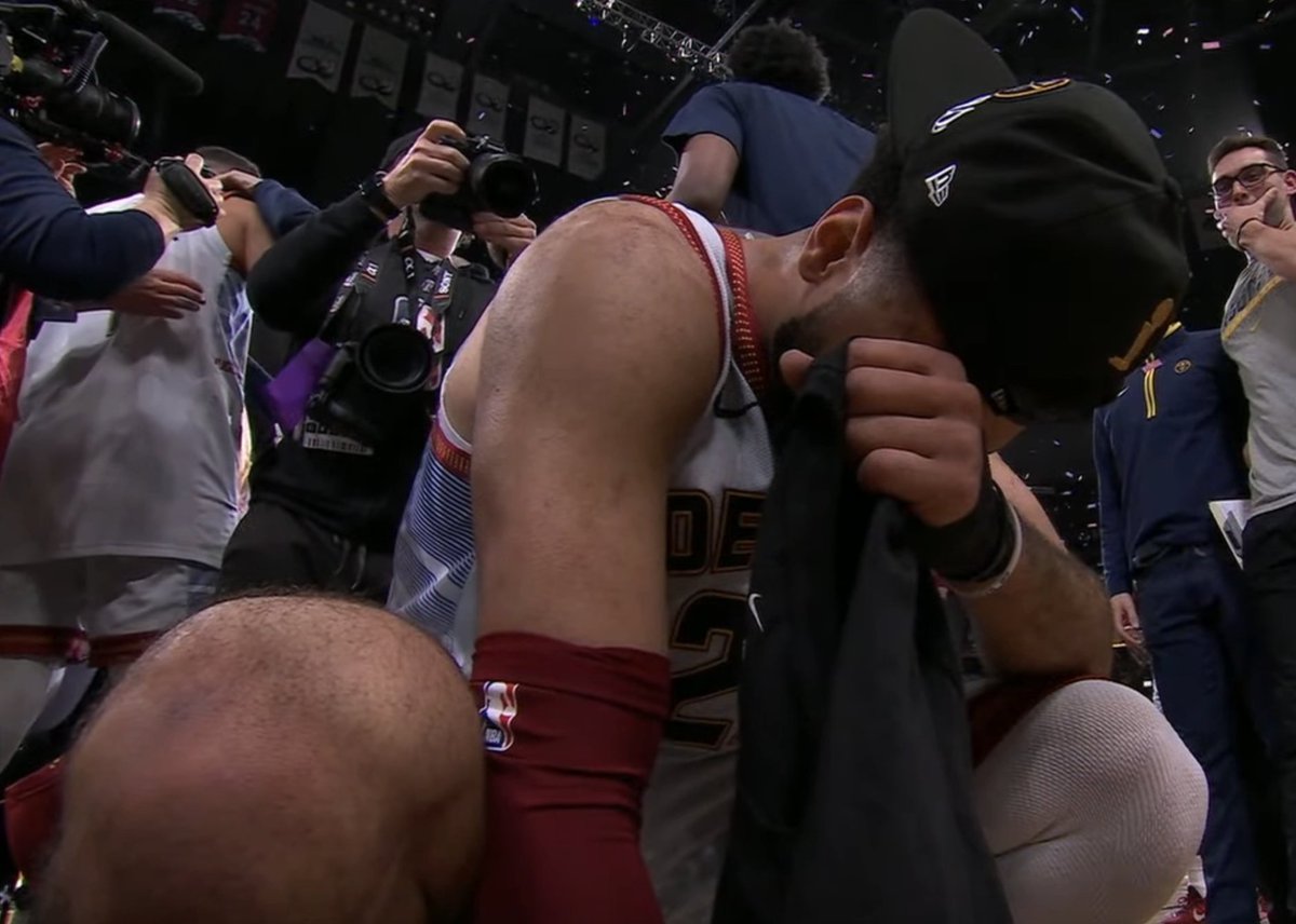 TheAthletic's tweet photo. Jamal Murray missed the entire 2021-2022 season with a torn ACL.

In his first season back, he's an NBA Champion 🏆 https://t.co/mmMbVWAU4o