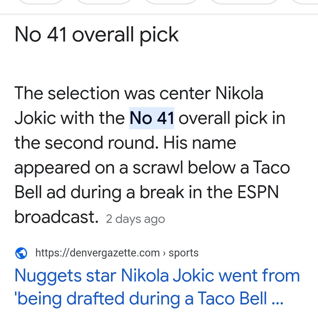 @WeKnow_1234 They win '4-1' Jokic was the '41st' pick in the draft. #scriptedsports
