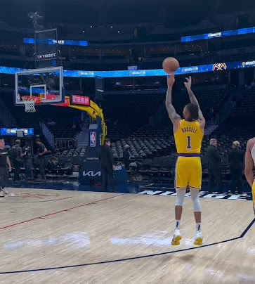 DLo getting some shots up after tonight’s Heat/Nuggets game. Locked in 🔒