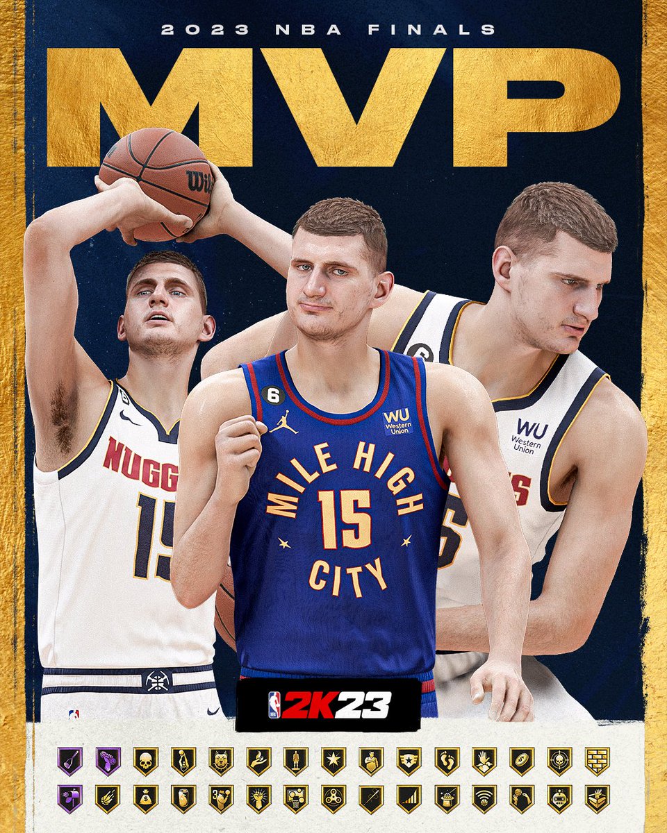 30.2 PPG // 14 RPG // 7.2 APG  

The Joker was flexing all of his badges in the #NBAFinals 🛡