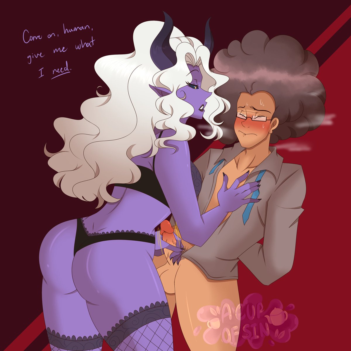 Acupofsin69's tweet photo. Yummy commission for @BroccoColonel and his super gorgeous OC 👀💦 https://t.co/dcPVi2iUHN