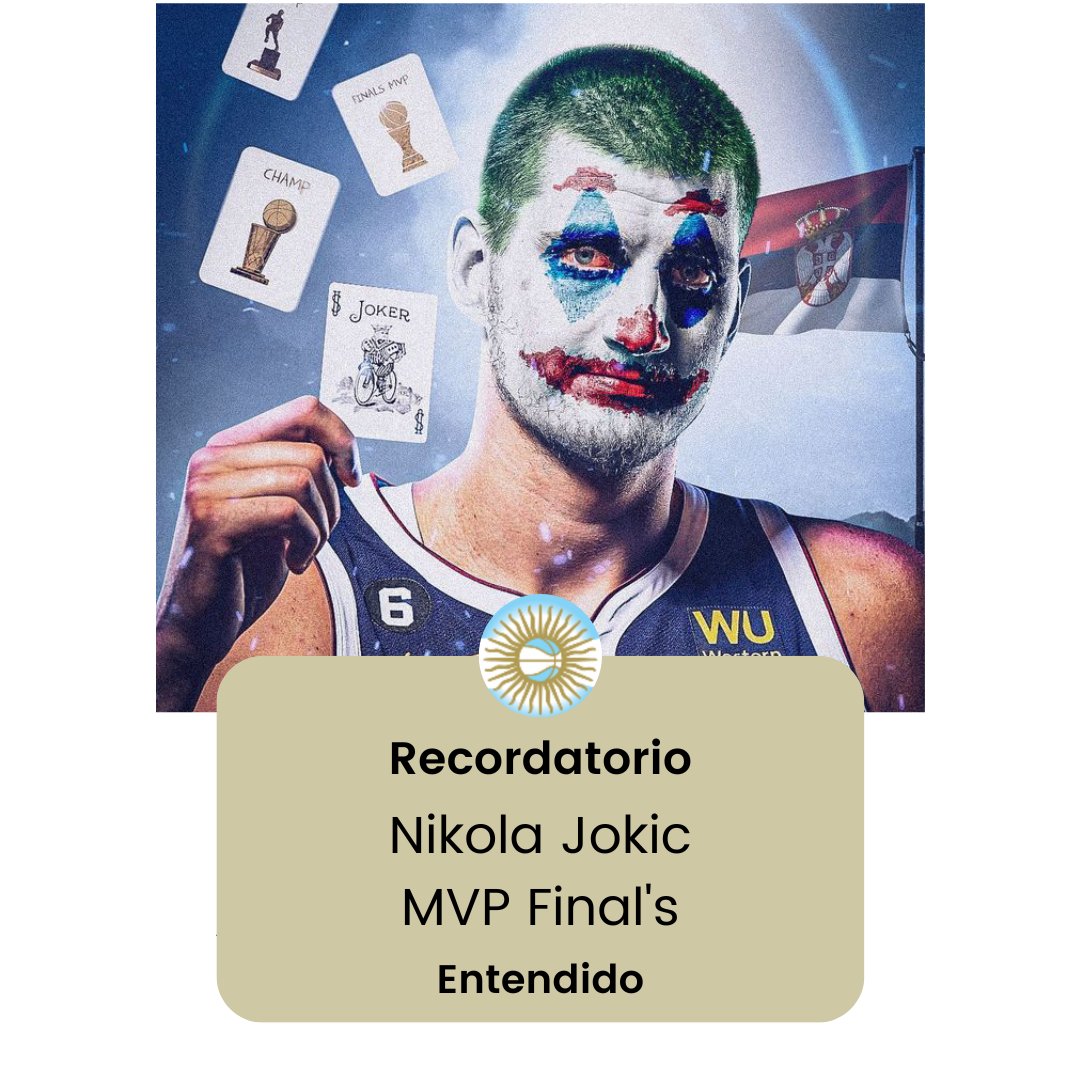 AlmadelBasquet's tweet photo. #NikolaJokic
#nbachampions
#MVP
#mvpfinals https://t.co/i5vCW5sSKy