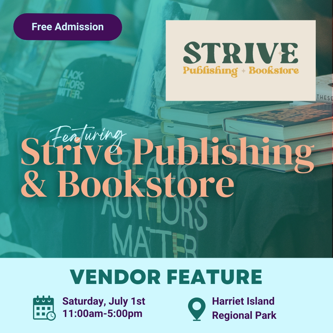 Come visit @strivepub/@strive_bookstore at our FREE Book Fair on Saturday, July 1st! Strive Publishing & Bookstore will have a booth for you to visit any time between 11:00am-5:00pm. We look forward to seeing you there! #publisher #bookseller #bookfair #Minnesota #TwinCities