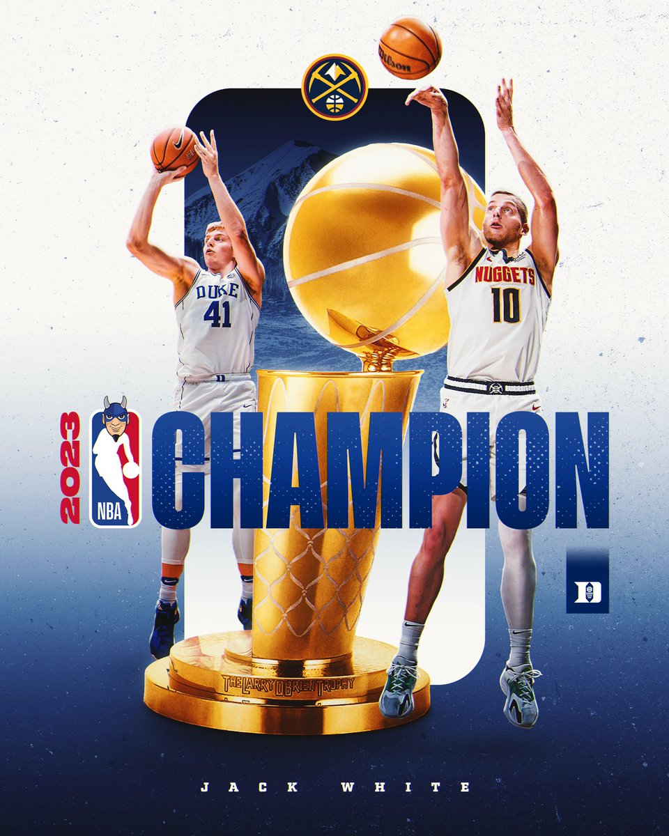 DukeMBB's tweet photo. Our guy @5jackwhite is an NBA champโผ๏ธ
S/O @MartyPocius as well! Scout for the @nuggets.
#DukeintheNBA ๐๐ https://t.co/fBBOnGfwVY