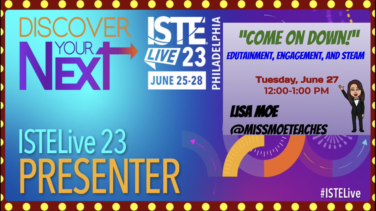#ISTELive 23 are you ready for some #gamification and #engagement?! 

EPIC Prizes, delicious Candy, and giveaways! 

Join me for my session:
 “Come on Down!” Edutainment, Engagement, and #STEAM at #ISTElive 23!

Tuesday, June 27 12:00-1:00 PM! Location: 120A