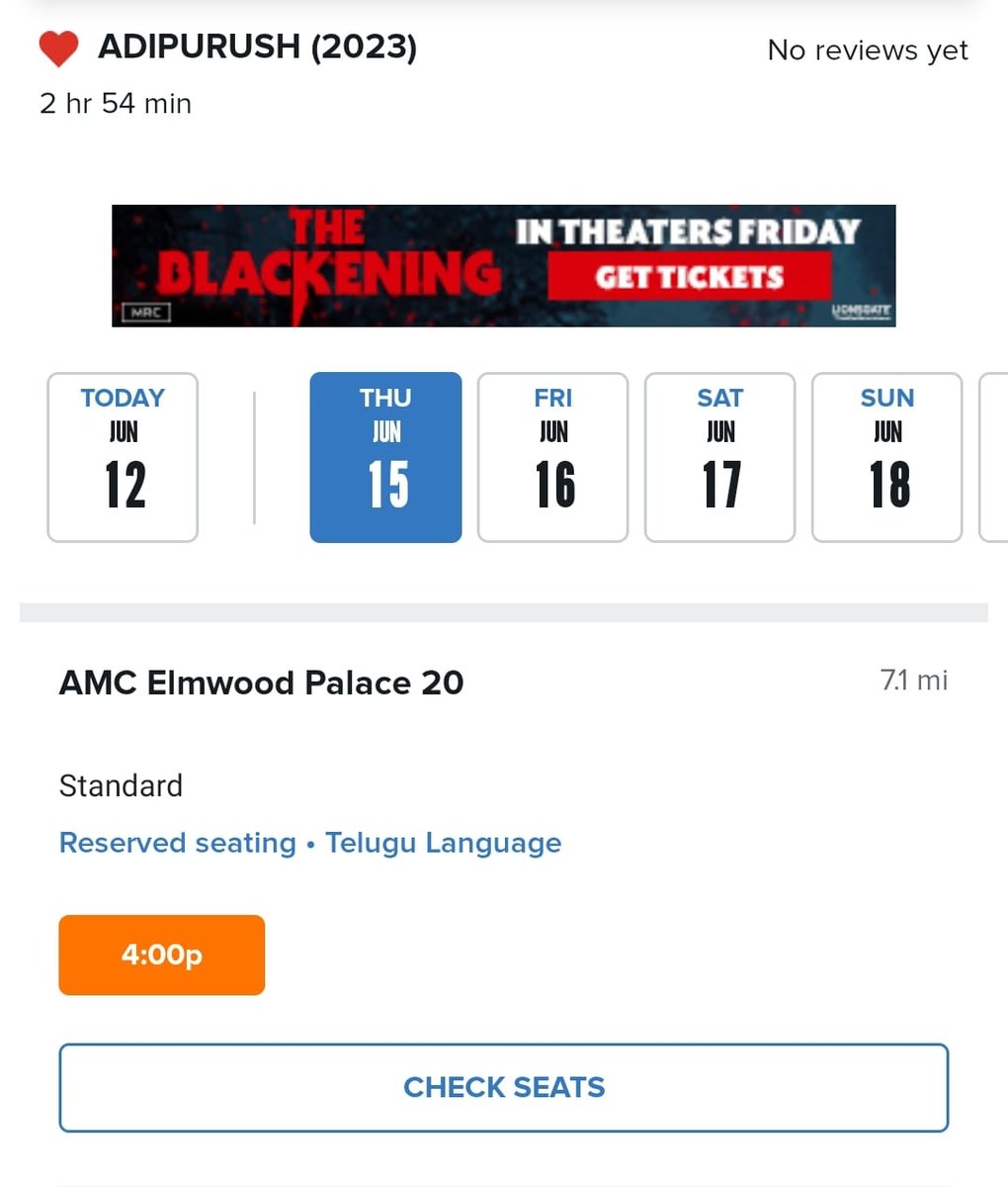 New Shows Alert🚨🚨🚨

#AdipurushBookings opened at Cinemark Perkins Rowe and Xd,Baton Rouge LA✅✅✅
and
AMC Elmwood Palace, New Orleans✅✅✅

#Prabhas #Adipurush #AdipurushOnJune16th