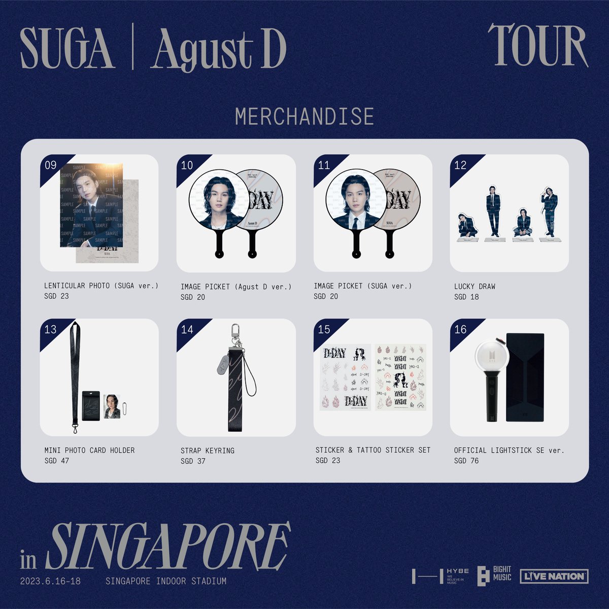 Around Merch 🛍 𝐒𝐔𝐆𝐀 | 𝐀𝐠𝐮𝐬𝐭 𝐃 𝐓𝐎𝐔𝐑 '𝐃-𝐃𝐀𝐘' 𝐈𝐍 𝐒𝐈𝐍𝐆𝐀𝐏𝐎𝐑𝐄 🛍 [Official Merchandise ...