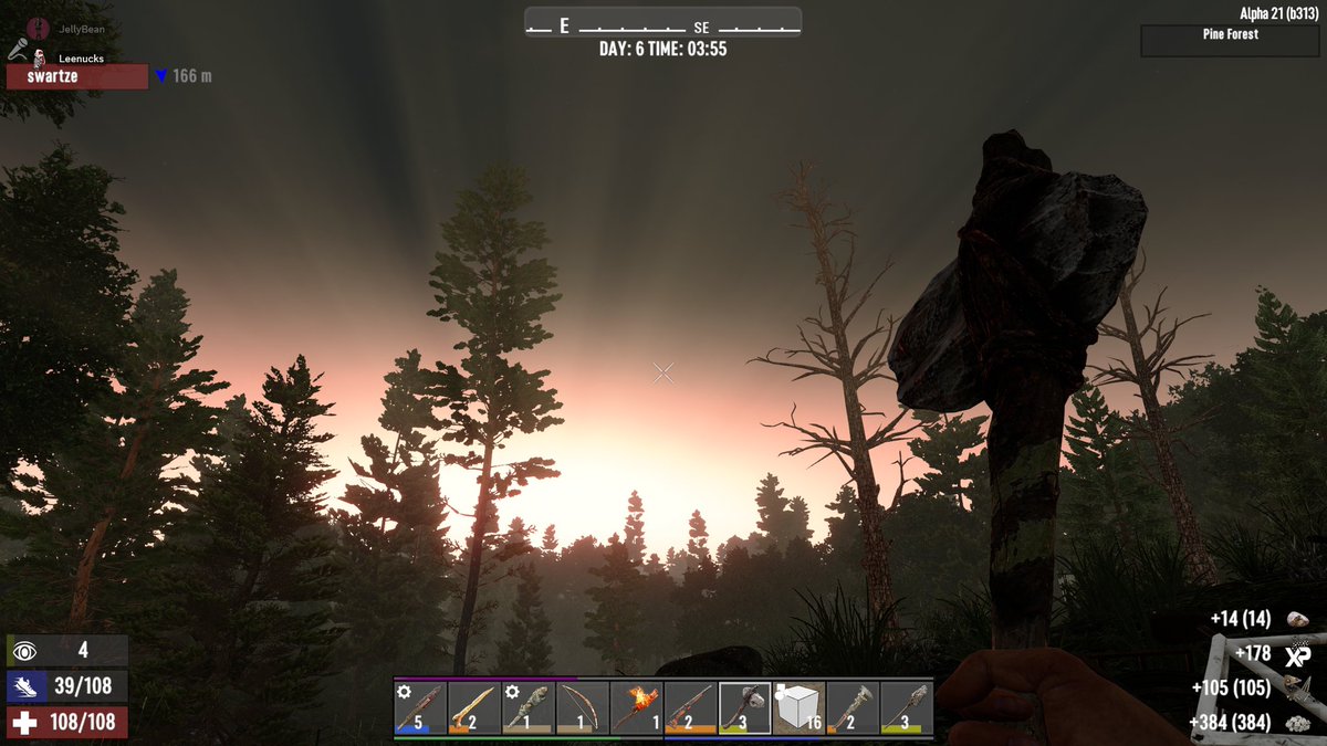 LilJellyBeanBB's tweet photo. #alpha21 #7DaysToDie it's just stunning y'all. Just stunning. We had an absolute blast today, and definitely played for too many hours in a row 😂. ALSO, YOU CAN PICK UP THE PLANTS NOW. I have started my jungle, and I will not be stopped. #plantparent https://t.co/7lQRANUSc7