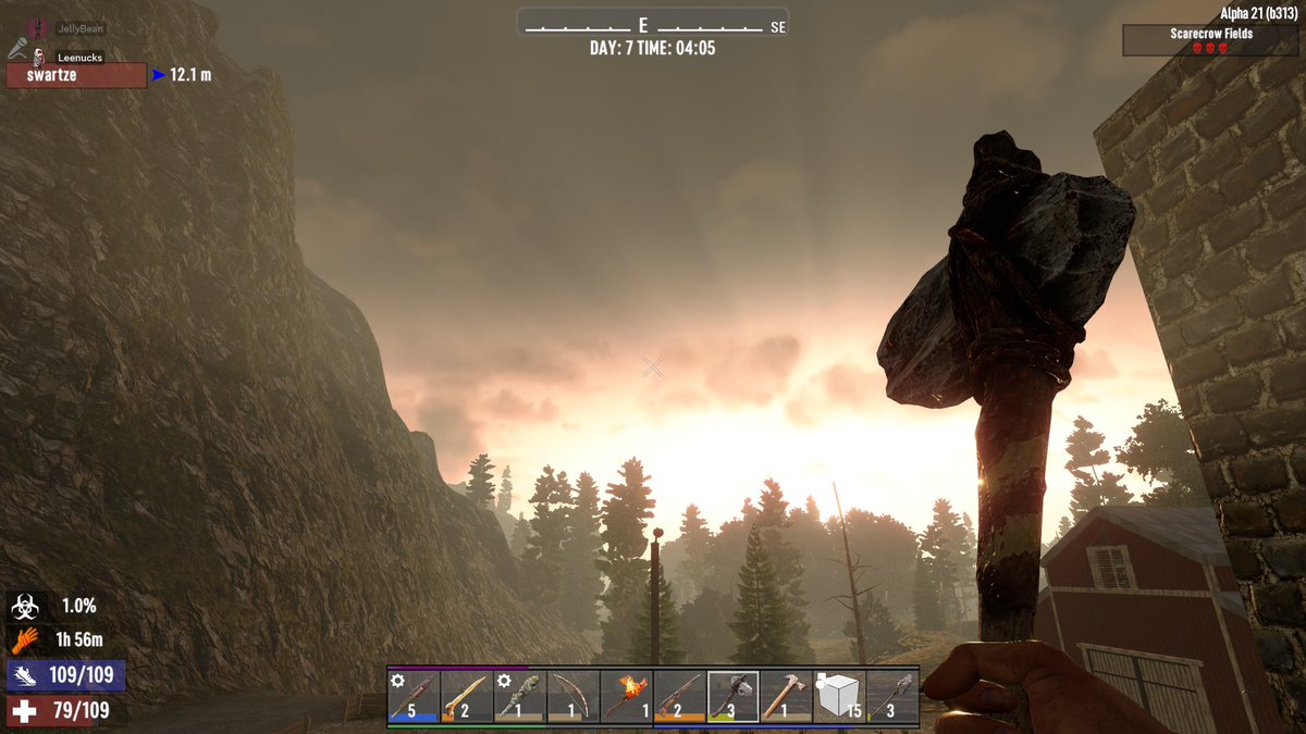 LilJellyBeanBB's tweet photo. #alpha21 #7DaysToDie it's just stunning y'all. Just stunning. We had an absolute blast today, and definitely played for too many hours in a row 😂. ALSO, YOU CAN PICK UP THE PLANTS NOW. I have started my jungle, and I will not be stopped. #plantparent https://t.co/7lQRANUSc7