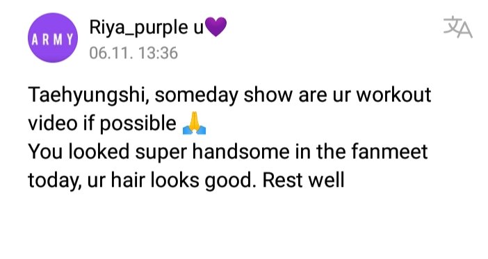 RiaChanda4's tweet photo. So I m assuming taetae saw my weverse post and decided to gift me this today😘💜💜

Call me delusional Idc😏😏 https://t.co/fwGpjFScwa