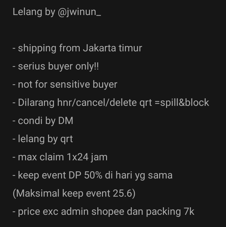 jwinun_'s tweet photo. Help RT!!

Lelang Photocard, Postcard, Album NCT/nct dream by @jwinun_

💰Start From 20k 
Start : 13 Juni 2023
End : Foto di Delete = Sold
📍 Jakarta timur https://t.co/LTkO66lFt7