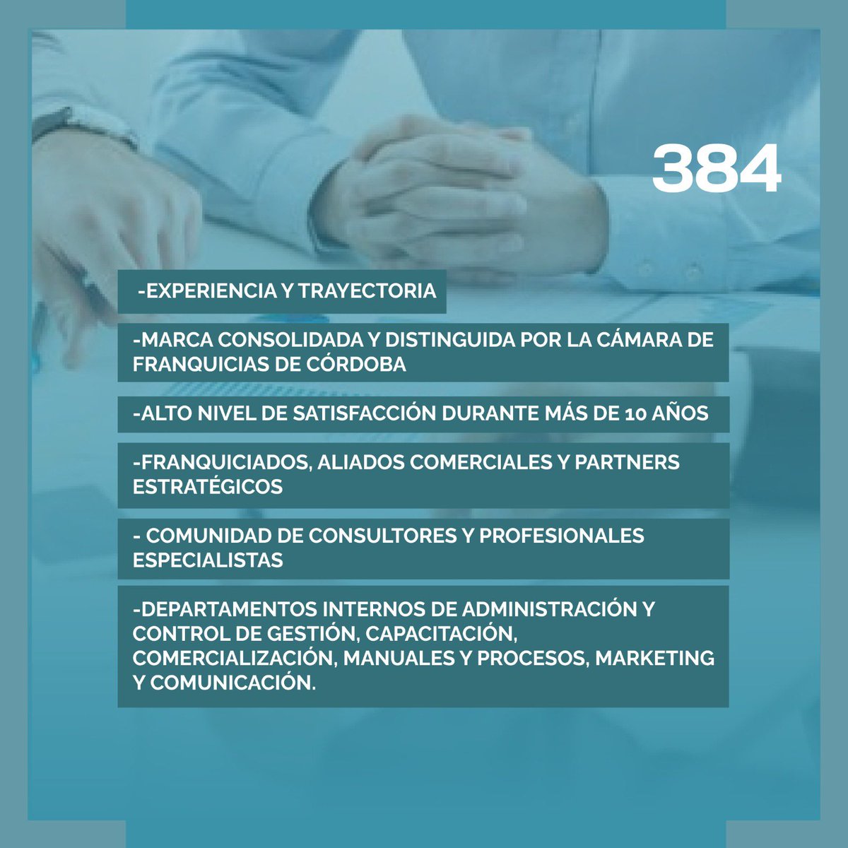 CCMA_A_C's tweet photo. Nuestra Empresa Socia @384group 

💥Una empresa especialista en franquicias que acompaña a empresas, Pymes y emprendedores en su crecimiento.¿Por qué invertir en una franquicia 384?👉Cómo Franquiciado de 384 GROUP podrás acompañar a las empresas, emprendedores de tu región… https://t.co/Xq57wVCn0z