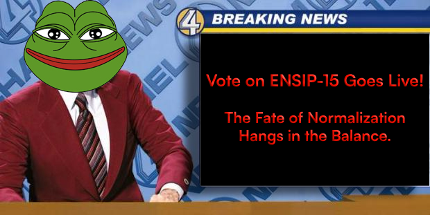 ⏰ Voting is live for [EP3.7] Approval of ENS Name Normalization Standard (ENSIP-15).

🗳️ snapshot.org/#/ens.eth/prop…