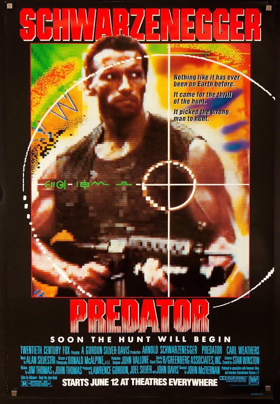 'There's Something Out There Waiting For Us, And It Ain't No Man.'
#ReleasedOnThisDay: Predator
Released June 12, 1987

#ArnoldSchwarzenegger 
#Predator #SciFiMovie
#GetToTheChoppa #IfItBleedsWeCanKillIt 
#ElpidiaCarrillo #CarlWeathers 
#80sMovie #The80s
#IAintGotTimeToBleed