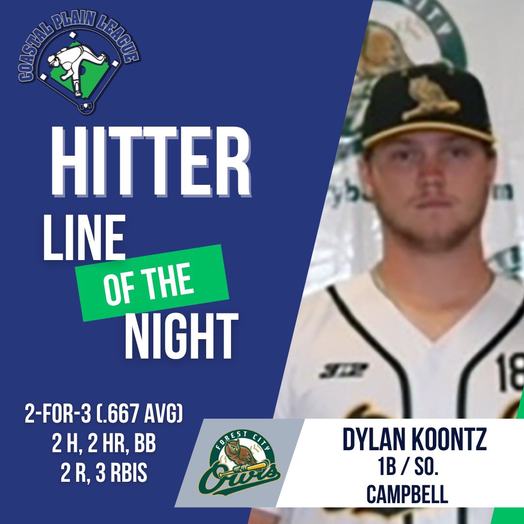 A pair of <a href="/ForestCityOwls/">#HootyHoot</a> take the Lines of the Night - Colton Huntt from <a href="/freedhardeman/">Freed-Hardeman U</a> and <a href="/DylanKoontz3/">Dylan Koontz</a> from <a href="/GoCamelsBSB/">Campbell Baseball</a>