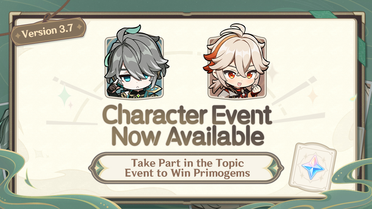 Genshin Impact Version 4.0 Character Topic Event – Take Part to