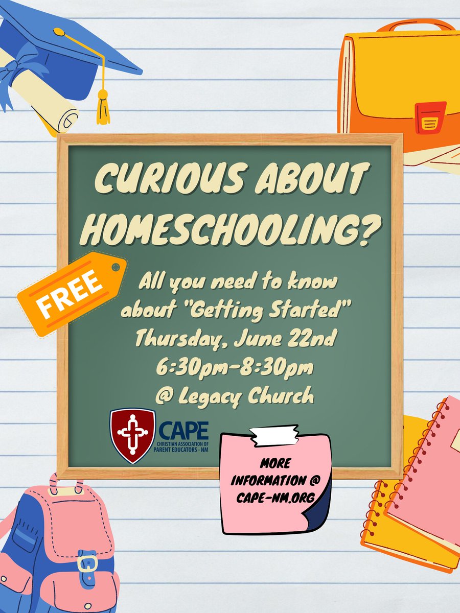 Thinking about making a change? Switching schools? Free FAQ workshop in Albuquerque, New Mexico to help you get started.
Or just answer those unanswered nagging questions.
#nmhomeschooling #gettingstarted #gotquestions