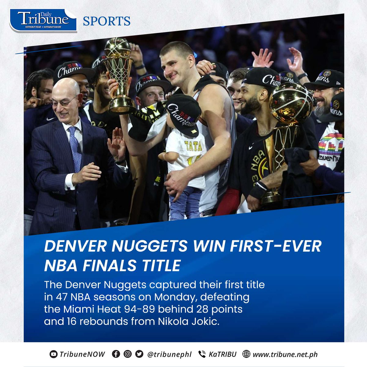 Daily Tribune on Twitter "The Nuggets won the bestofseven NBA Finals