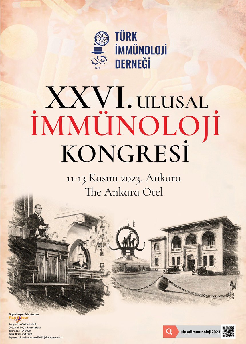 XXVI. Ulusal İmmünoloji Kongresi
11 - 13 Kasım 2023, Ankara
The Ankara Otel
turkimmunoloji.org