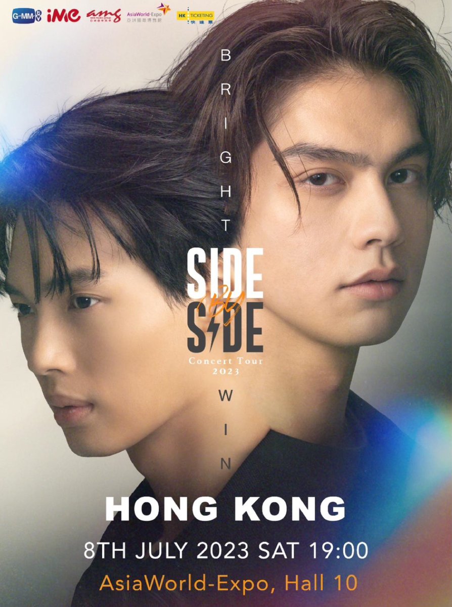 GMMTV's tweet photo. 由點子娛樂（iMe）及亞洲音樂娛樂（AMG）主辦的《Side By Side Concert Tour In Hong Kong》於 6 月 15 日正式公開售票！記得準時買飛啦，唔好錯過同
Bright Win 見面嘅機會啊。🙌

#BrightWinSBSTour2023inHK hosted by iMe and Asia Music Group

#bbrightvc #winmetawin
#GMMTV https://t.co/5uZUpoFpey