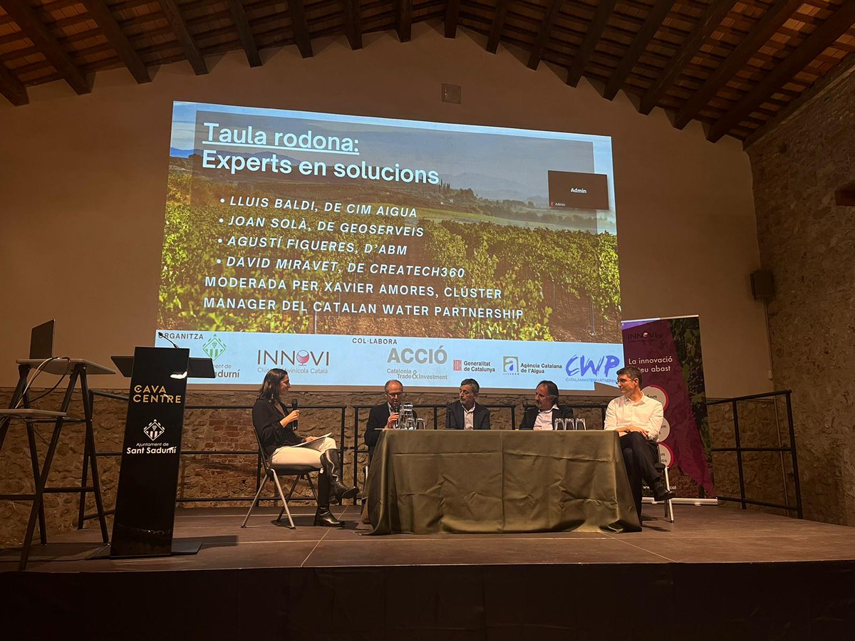 🏭 Did you know that we provide solutions for industrial applications?  

🍷 We took part in "Jornada i Celler" on the climate emergency and water in wine cellars.   

💻 Let's support this industry and others to anticipate and mitigate the impact of climate change.

#water #ai