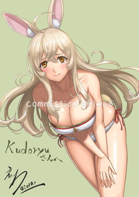 Skebのリクエストありがとうございました!  オリジナルキャラ、うさぎ姫の守護者の水着姿です🐰
https://t.co/9Whd7d809g  #Skeb #Commission 