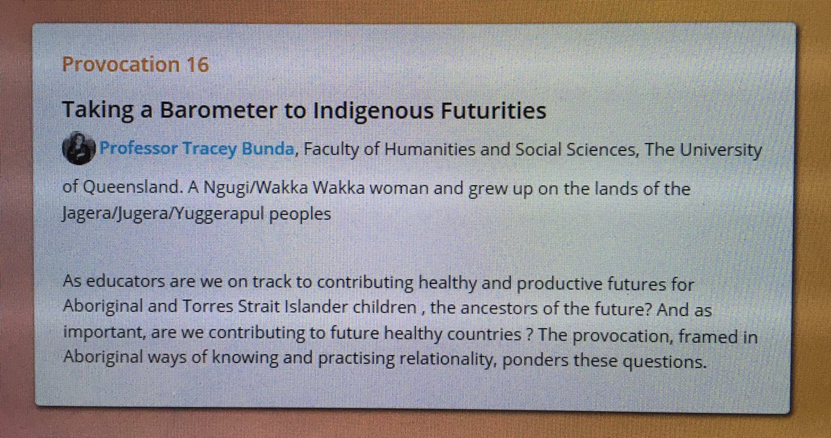narelledaff's tweet photo. Profound words from Prof Tracey Bunda at the #creatingfuturessummit speaking about values and caring for people and country, and the hard work of truth-telling. https://t.co/cbPubb118o