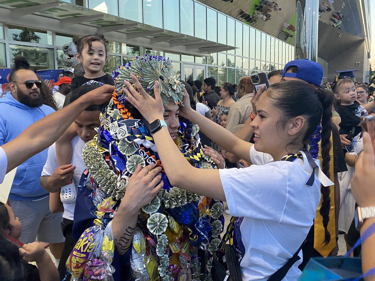 FWPS210's tweet photo. Achieve. Succeed. Graduate. Next up: College and career! Congrats Decatur High School grads. #Classof2023 #GatorGrad @TheGoldenGators https://t.co/J86zQeiKjk