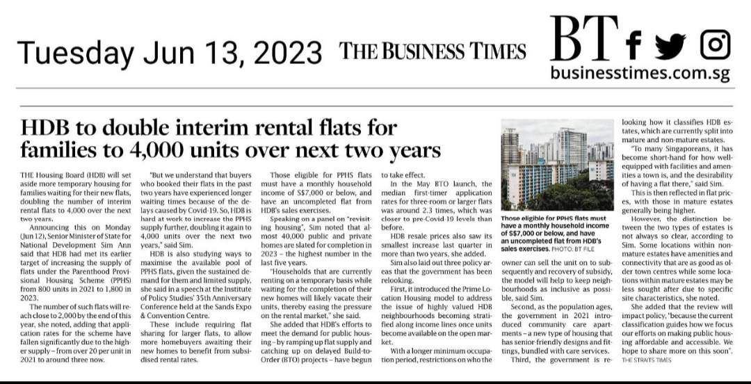 JoeyYapRealtor's tweet photo. HDB to Double Rental Flats to 4,000 units over the next 2 years!
#property #propertyforsale #propertyinvestment #RealEstate #realestateinvestment #realestateagents #sgproperty #sgrealestate #sgproperties #sgcondo #sgrealtor #sgpropertyagent #privateresidential #hdb #rental https://t.co/RLz9y0GzQU