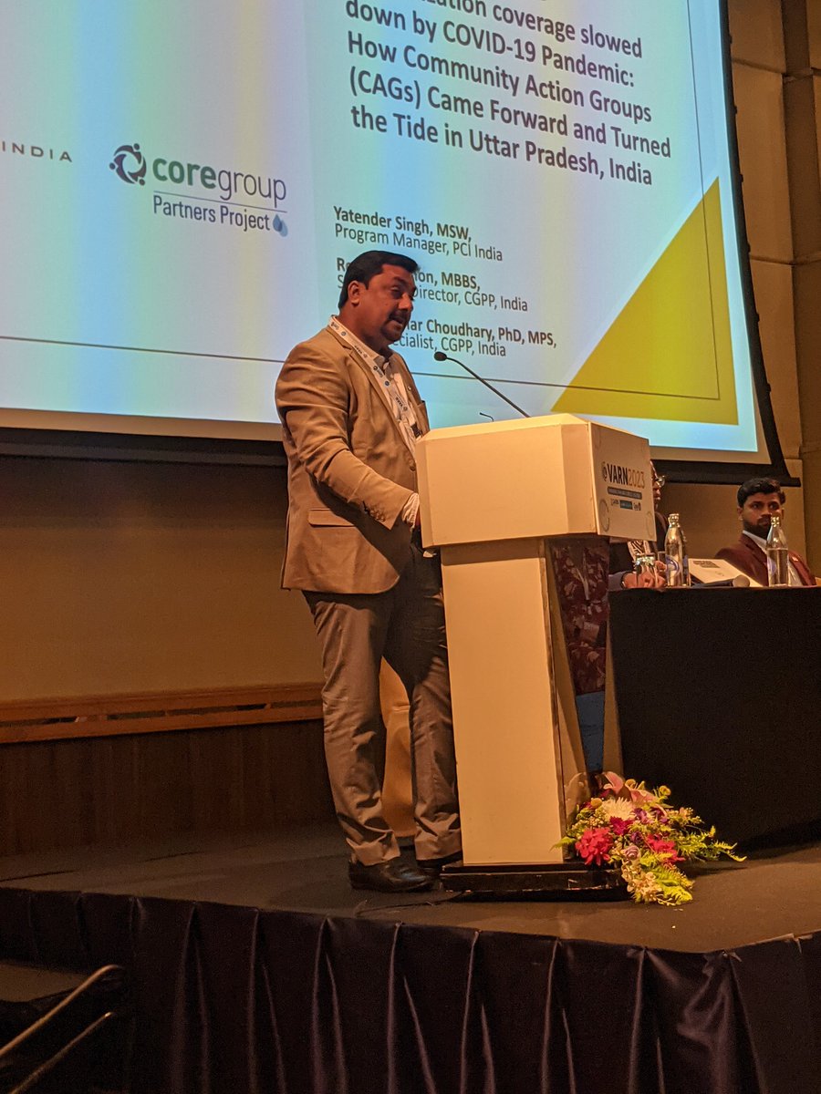 Yatender is making his presentation at the #VARN2023 in Bangkok and highlighting how #CGPP supported Govt RI program to regain the momentum after the COVID-19 pandemic!