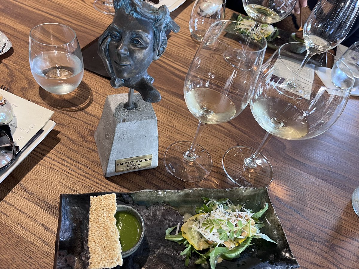 hermanuswine's tweet photo. New wine pairing menu at Creation with sculptures by Nanette and photographs by Sean Ranger. #hemelenaarde #fynarts https://t.co/8Dy7OQmgup