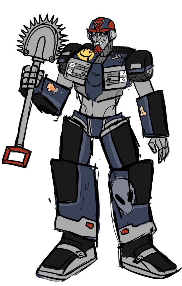 Almost forgot to share, but I tried designing postal dude if he were a transformer 
He turns into a 1992 Chevrolet G20
With a bunch of spray paint decals on him on course 

I think I might still work in this and refine it better