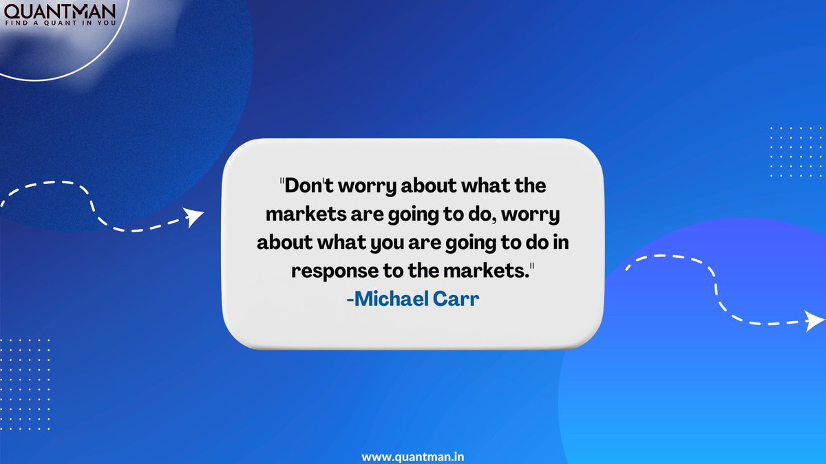 'Don't worry about what the markets are going to do, worry about what you are going to do in response to the markets.' -Michael Carr
.
.
#quotes #sharemarket #stockmarkets #OptionsTrading #optionbuying #Optionselling #algotrading