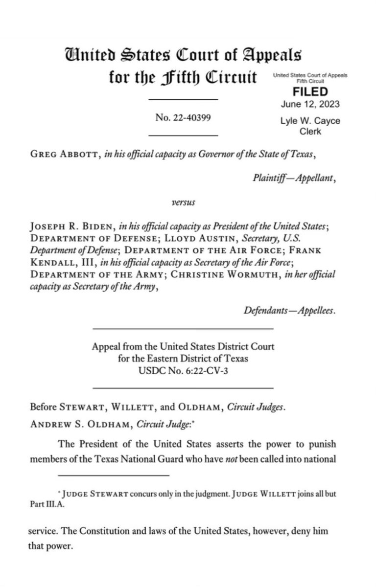 Beat Biden again. 

Biden tried to impose a vaccine mandate on Texas National Guard.

I said no way. 

I took Biden to court and won. 

The Texas National Guard are operating under MY authority not Biden’s. 

They follow my command of no vaccine mandate.