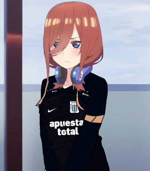 Buenas noches, Miku con la playera de Alianza Lima