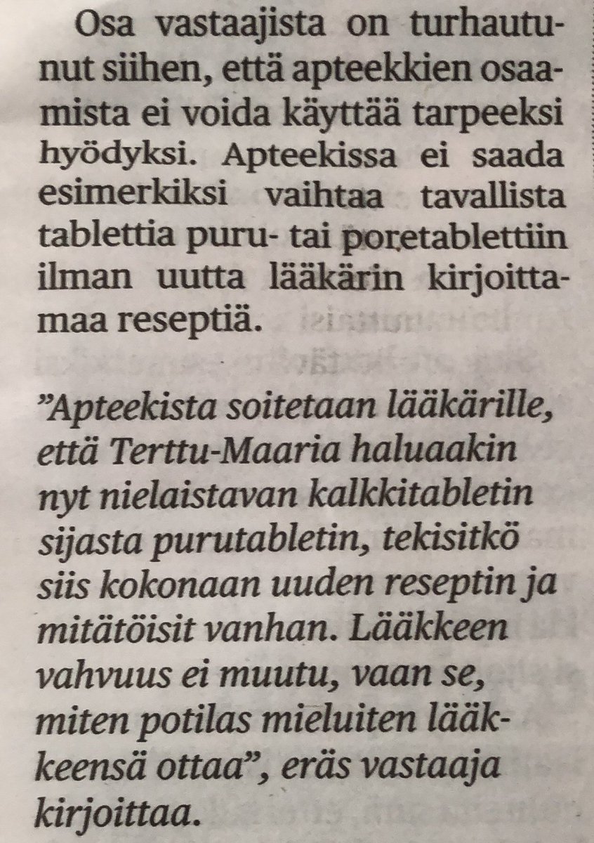 HS 13.6.2023. Sosiaali- ja terveysalan ammattilaiset ilmiantoivat Vaikuttavuuden hukkajahti -ideakilpailussa terveydenhuollon hyödyttömämpiä toimia, joista voitaisiin luopua tai hoitaa tehokkaammin. Eiköhän me farmasistit voitaisi auttaa osaamisellamme vaikka tässä asiassa: