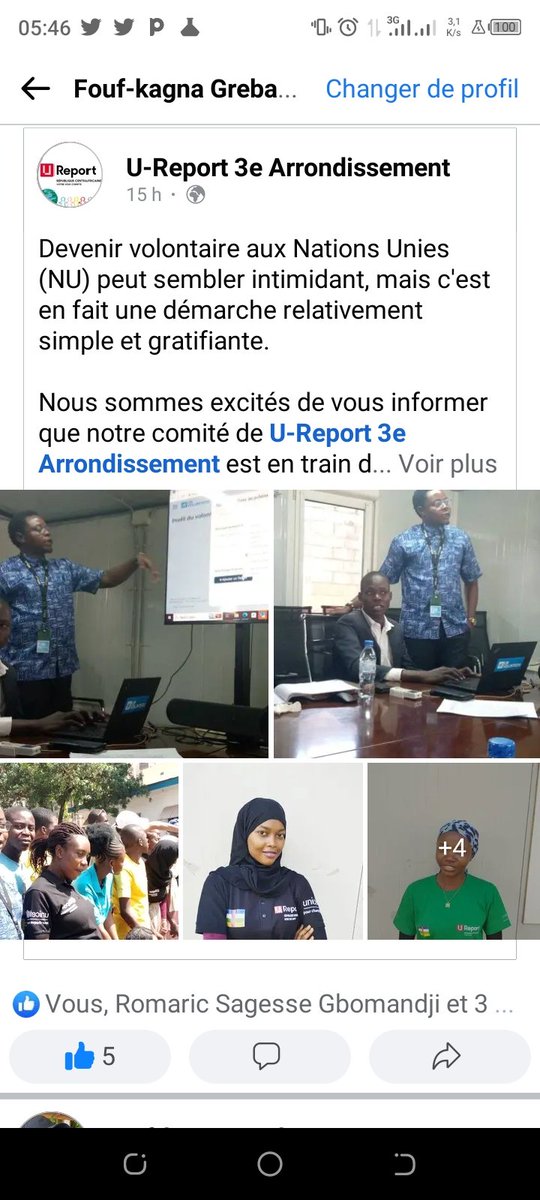 Formation des U-Reporters sur comment devenir des volontaires des Nations-Unies
