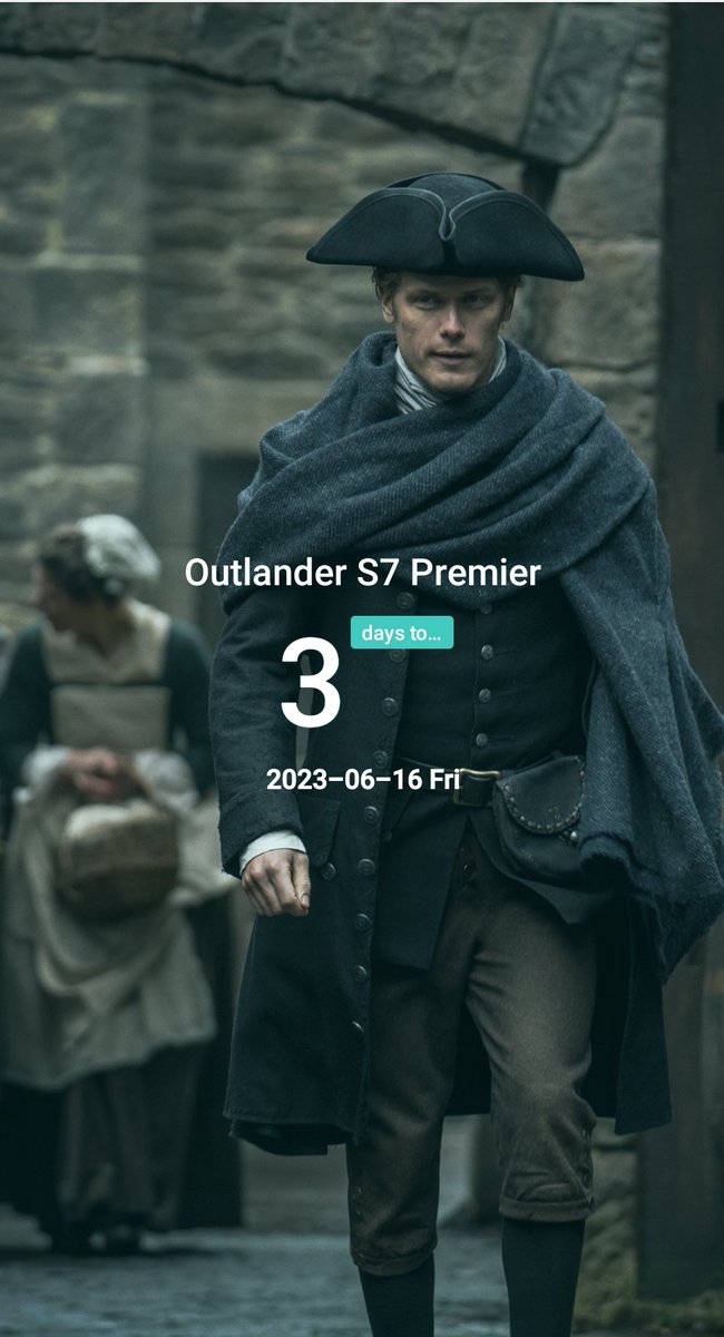 3 days to 
#OutlanderS7premiere
#Outlander 
#JamieFraser @SamHeughan 
@Outlander_STARZ